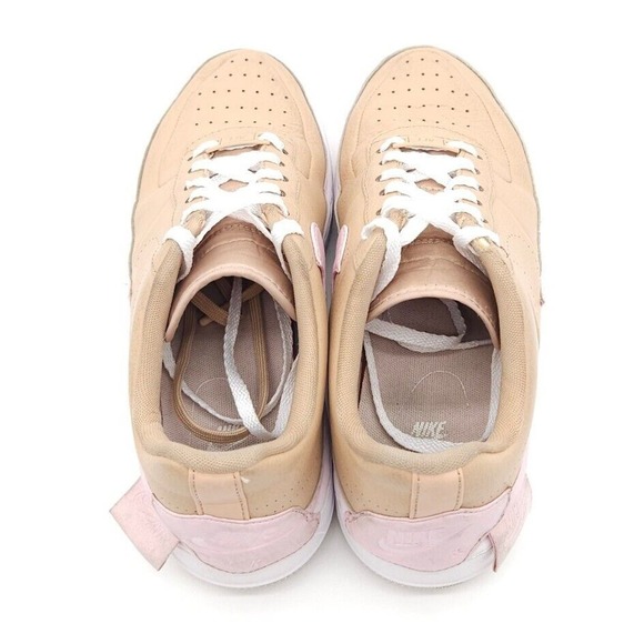 Nike (Womens 8.5) Air Force 1 Jester XX Bio Beige Pink Lace Up Sneaker Shoes - Picture 4 of 10